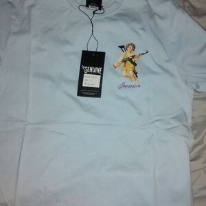 Genuine Merchandise Light Blue Tee with Angel Graphic